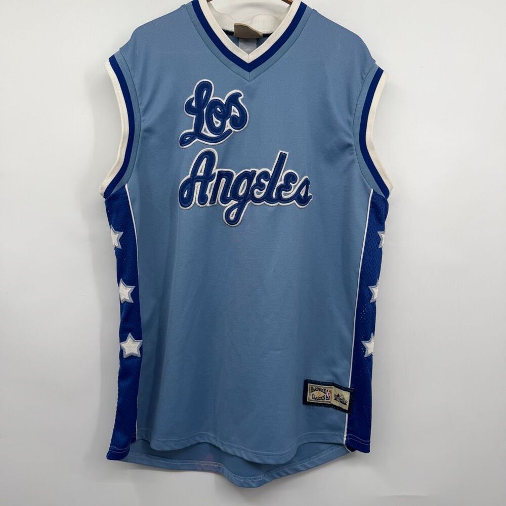 Hardwood Classics Blue NBA Los Angeles Lakers Basketball Jersey Size XL